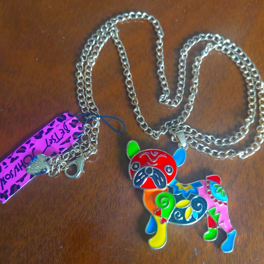 Betsey Johnson French Bulldog Necklace